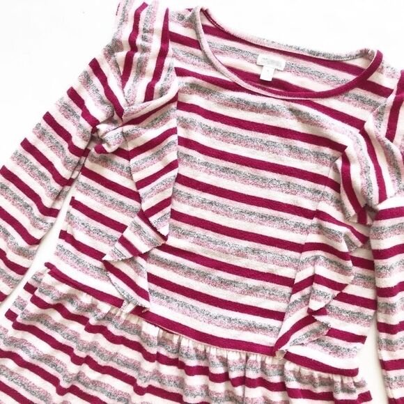 Gymboree stripe ruffle soft dress EUC M(7-8Y) - Picture 2 of 3